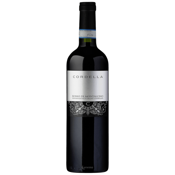 Fles Rosso di Montalcino DOC Organic – Azienda Agricola Maddalena Cordella, biodynamische Sangiovese uit Montalcino.

