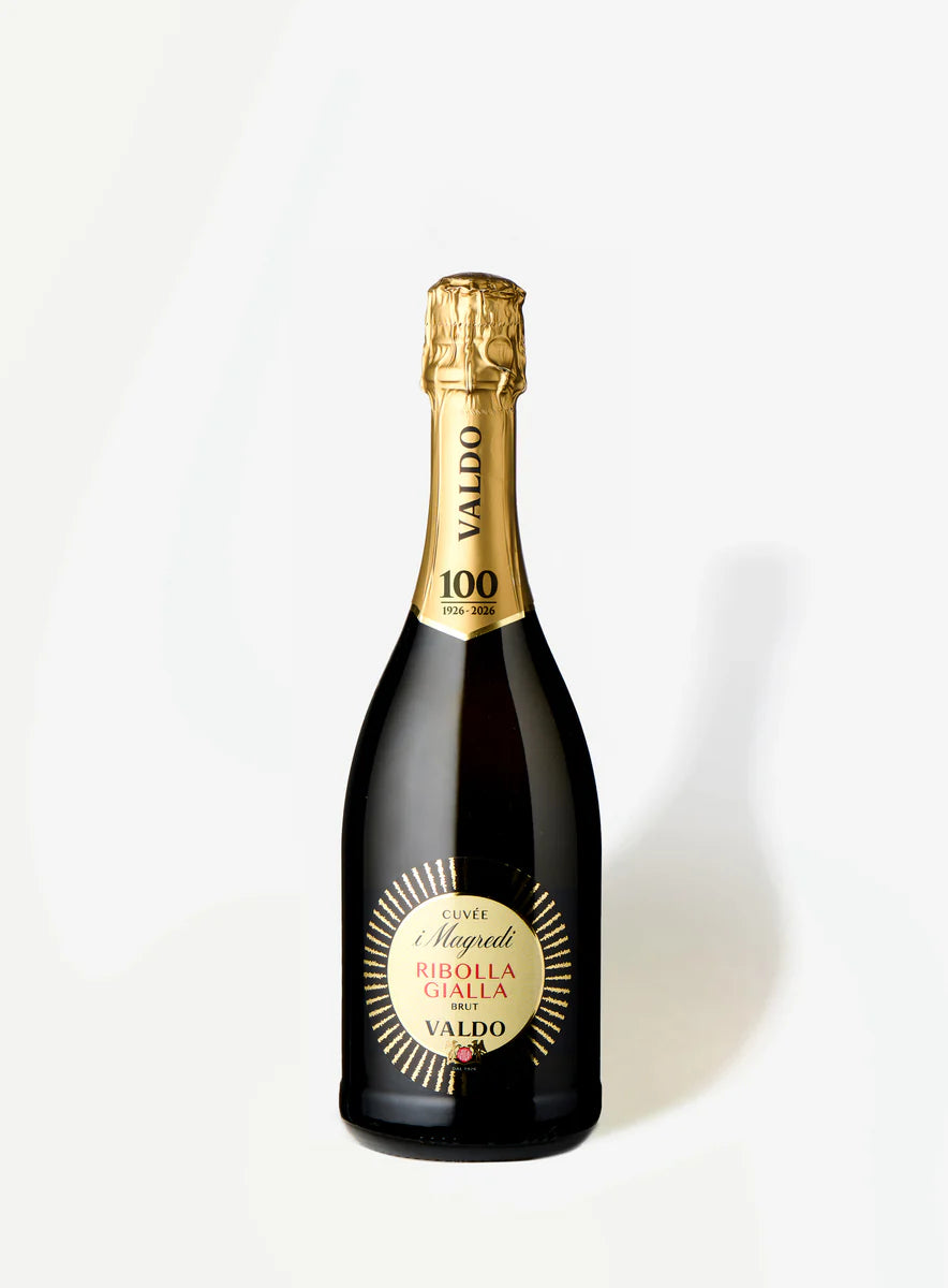 Fles Valdo Cuvée I Magredi Ribolla Gialla – Brut mousserende wijn uit Friuli met citrus en florale tonen

