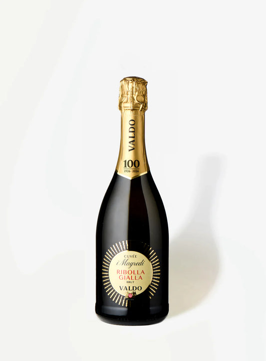 Fles Valdo Cuvée I Magredi Ribolla Gialla – Brut mousserende wijn uit Friuli met citrus en florale tonen

